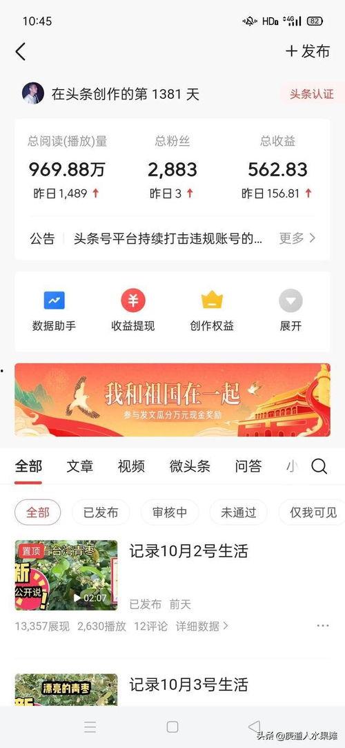 头条最新视频收益怎么算,头条最新视频收益计算方法揭秘